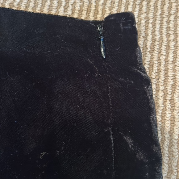 NWT FREE PEOPLE annalise black velvet mini skirt - Picture 12 of 15
